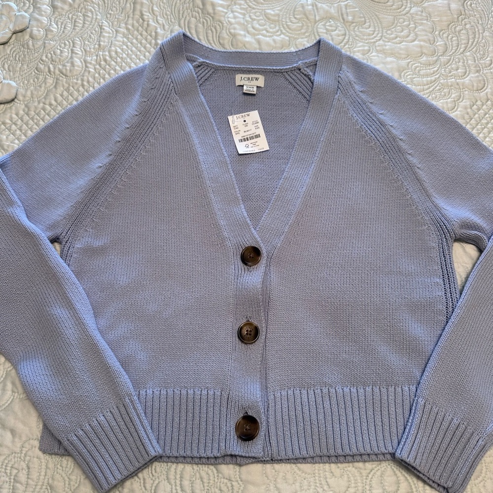J. Crew Factory Women's Blue Cardigan Sweater XXS NWT